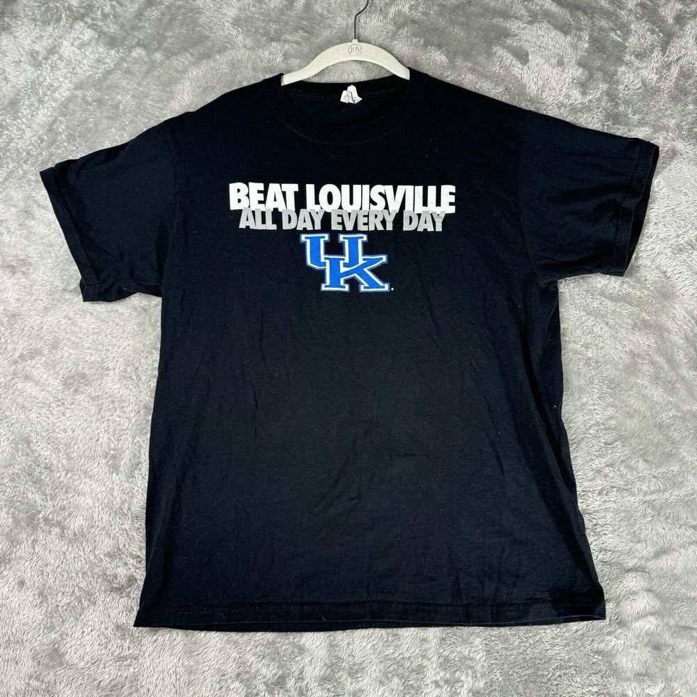VTG Y2K UK Wildcats T-shirt Beat Louisville Kentucky Large Basketball Collegiate